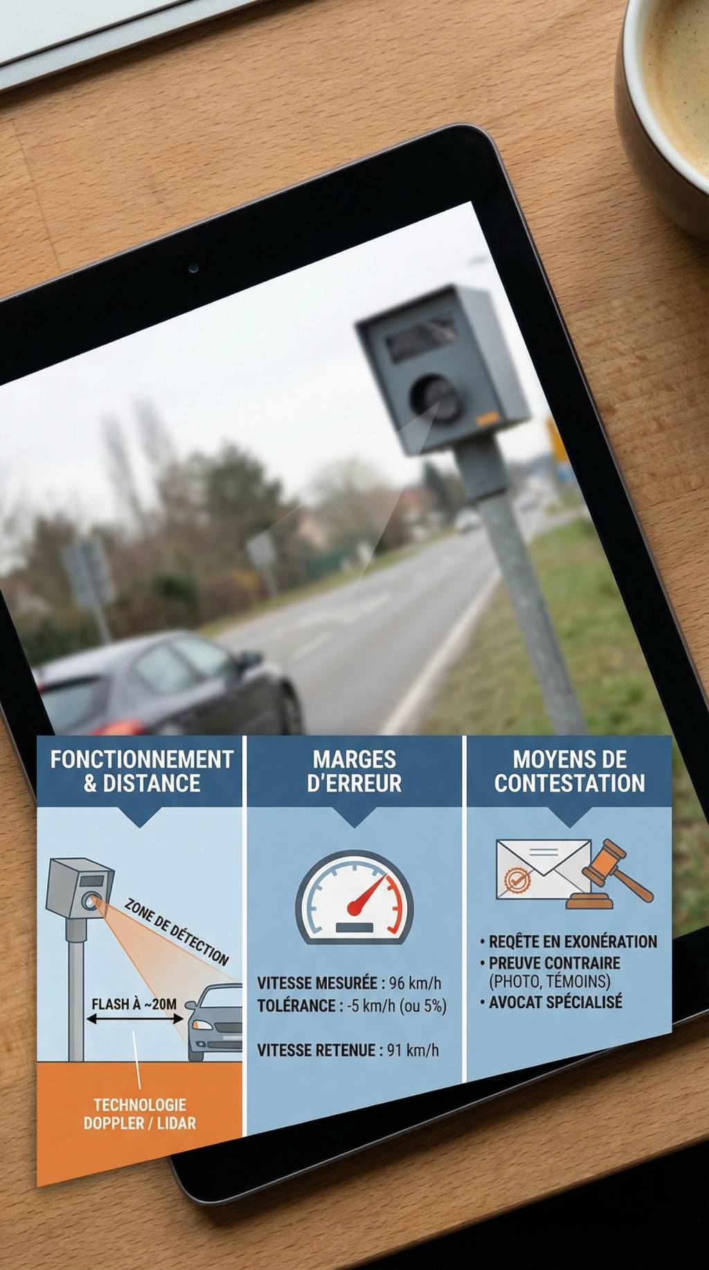 A quelle distance flash un radar fixe fonctionnement, marges d’erreur et moyens de contestation