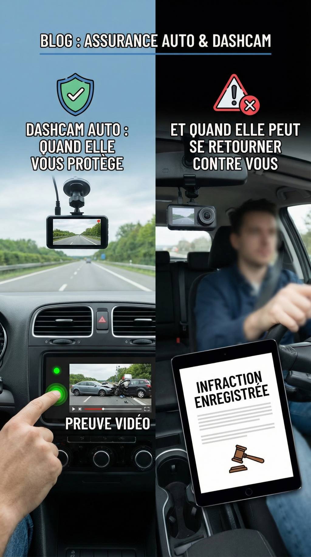 Dashcam auto assurance dans quels cas elle vous protège vraiment et quand elle peut se retourner contre vous